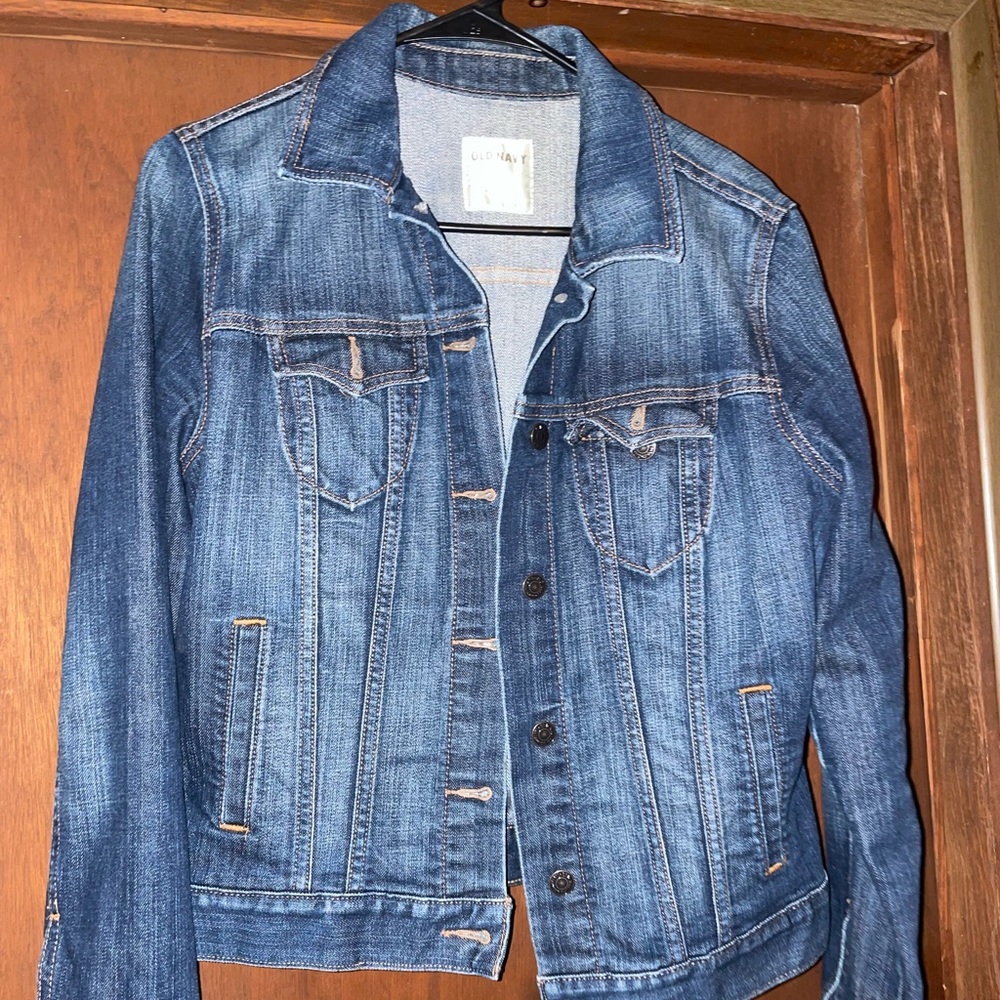 Large, long sleeve denim jacket from Old Navy.